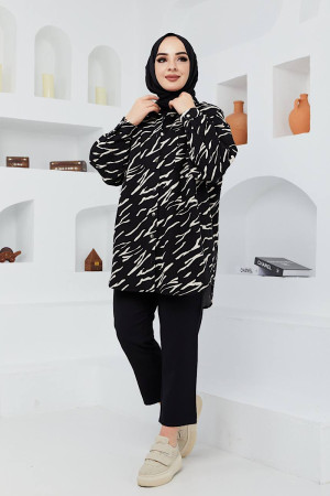 Desenli koton gömlek