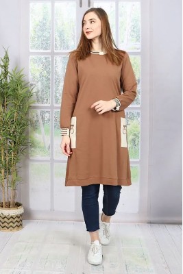 Çep Detaylı Penye Tunik